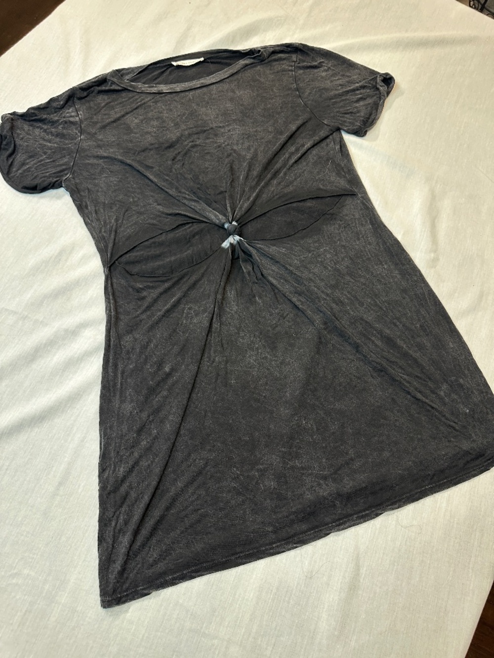Honey Punch Cut Out Tie Dress Acid Wash size Large/XL
